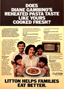 LITTON MICROWAVE OVENS—GAMBINO FAMILY—1970s MAGAZINE ADVERTISEMENT—PRINT AD - Picture 1 of 1