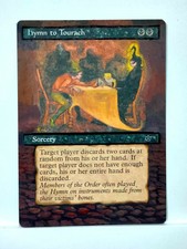 Hymn to Tourach Fallen Empires MTG Magic Hand Painted Altered Extended Art