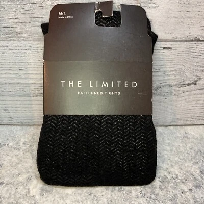 THE LIMITED Negro Transparente Patrón Espiga Apretado M/L Nuevo Con Etiquetas Foto 1 de 2