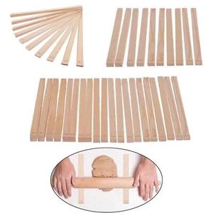 Wooden Rolling Pin Guides Kitchen Tool Cooking Pies Measuring Dough Strips - Picture 1 of 21