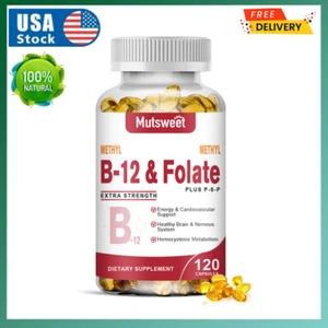 Methyl Folate Capsules, Methylated Multivitamin for Women & Men w/Vitamin B12 B6 - Picture 1 of 9