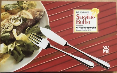 WMF Fischbesteck cromargan 1295226040 6 Gabeln 6 Messer - Bild 1 von 4