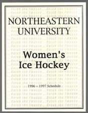1996-97 Northeastern University College Women Hockey Schedule !!!