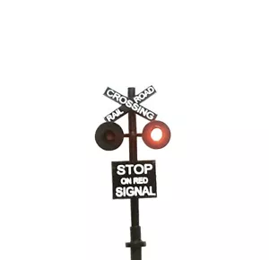 XTH N Scale Crossing Signal 1pcs Two Red LED Lights 1:160 Train Railroad Layout - Picture 1 of 6