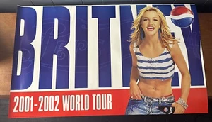 Vintage Pepsi Britney Spears 2001-2002 World Tour Promotional Poster (35" x 21") - Picture 1 of 3