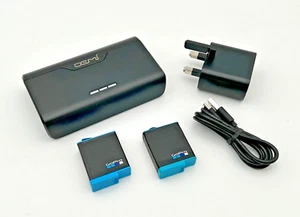 2 x Genuine GoPro Hero 12/11/10/9 Batteries + 1 x 3 Ports DEMI Battery Charger - Picture 1 of 3