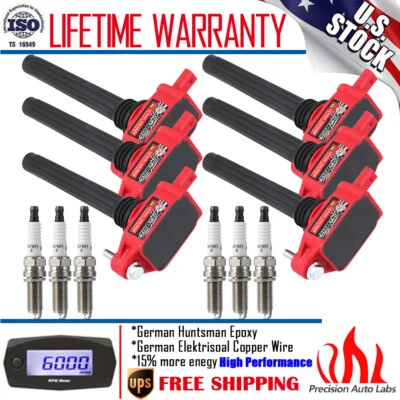 Paquete de 6 bobinas de encendido y bujías de iridio para Dodge Charger 2011-2020 3,6 L V6 Foto 1 de 4