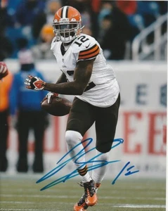 JOSH GORDON SIGNED CLEVELAND BROWNS FOOTBALL 8x10 PHOTO #1 NFL AUTOGRAPH - Picture 1 of 1