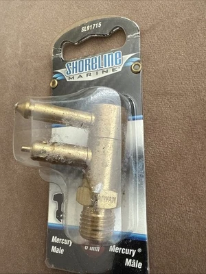 Adaptador conector tanque combustible gas macho 1/4" (6 mm) NPT Mercury #SL91715 Foto 1 de 4