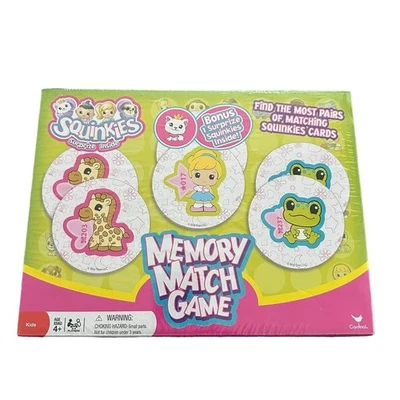 Squinkies Memory Match Game Ages 4+ Kids Educational Bonus Surprise Squinkie NEW - Image 1 of 4