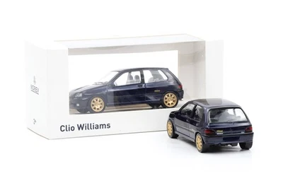 1:43 Auto A Jet Norev Renault Clio Williams 1993 Blu Scuro Cerchi Dorati - Immagine 1 di 4