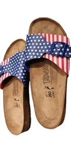 Birkenstock Birki's Catalina American Flag Stars & Stripes Sandals 40 US L9 M7 - Picture 1 of 5