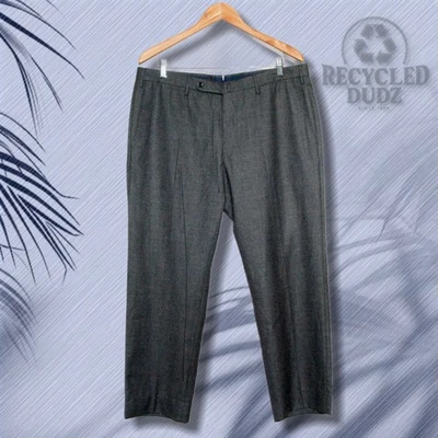 INCOTEX Talla 36 x 27.5" Para hombres Gris Lana Pantalones Vestido Pantalones Trabajo Carrera Lujo Foto 1 de 4