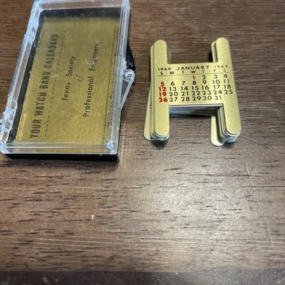 Reloj Pulsera Vintage 1969 TIMELY Calendario Metal Artesanal Nuevo Sin Etiquetas Foto 1 de 2