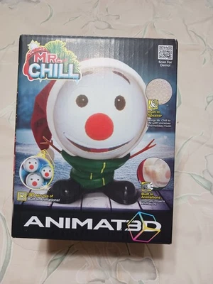 Muñeco de nieve animado Mr. Chill cantando bromeando animado Navidad  Foto 1 de 4
