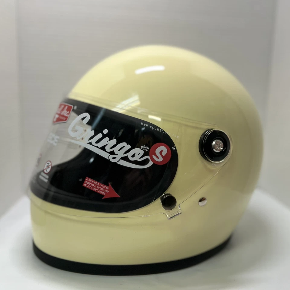 BILTWELL GRINGO S GLOSS VINTAGE WHITE HELMET XS 0101-11474 Foto 1 de 1