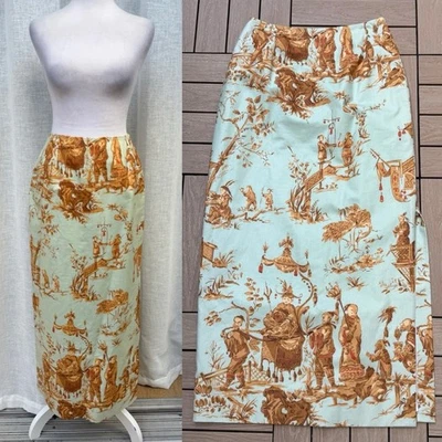 Saia lápis midi estampa chinoiserie Steven Stolman - Imagem 1 de 4