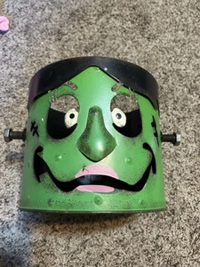 Vintage Tin Frankenstein Bucket Halloween - Picture 1 of 9