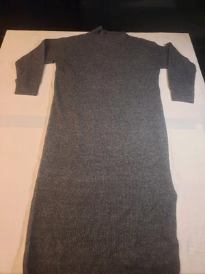 Женщин длинным рукавом MIDI свитер платье универсальная нить уголь серый размер XXL - Изображение 1 из 4