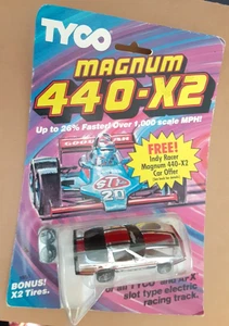 Tyco Magnum 440-x2 Corvette Chrome Slotcar Neuwertig auf Karte - Bild 1 von 4