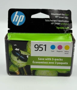 HP 951 Cyan Magenta and Yellow Ink Cartridges CR314FN Exp Jun-Sep 2025-BRAND NEW - Picture 1 of 5