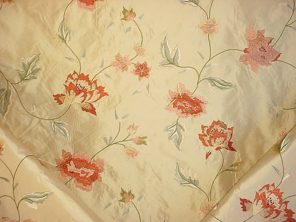 Tela de tapicería floral narciso seda craydon Kravet Lee Jofa 9-1/8 años Foto 1 de 4