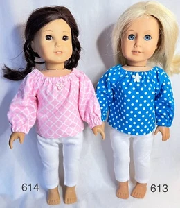 Flannel Shirt & Leggings made to fit 18" Dolls like American Girl - Picture 1 of 4