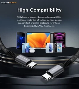 Fast Charger Data Sync Charging Cable for Google Pixel Type C to C 2M / 1M Cable - Picture 1 of 23