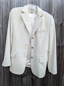 LL Bean Damen-Blazer off weiß Winter Elfenbeinwolle Kaschmir Knopfjacke Größe 8P - Bild 1 von 16