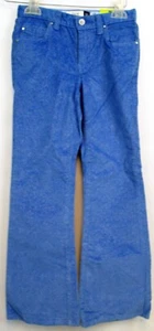 NWT GAP Kids Flare Stretch Light Blue Sparkly Corduroy Pants Snap & Zip Closure - Picture 1 of 45