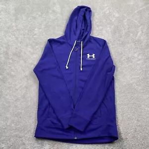 Under Armour Men's Rival Terry LC Full Zip Hoodies Size S Royal Blue 1370409-001 - Picture 1 of 11