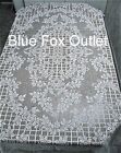 White Lace Tablecloth 60" X 116" Lattice Roses Dining Room Wedding Banquet