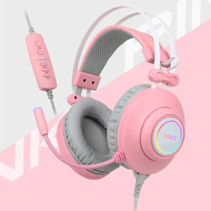 Abko N550 ENC Headset with Mic Microphone Usb Virtual 7.1RGB LED Noise Canceling - Picture 1 of 12