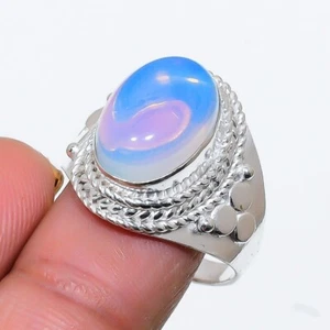 Milky Opalite Gemstone Handmade 925 Sterling Silver Jewelry Ring Sz 9 (US) - Picture 1 of 1