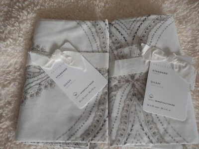 pottery barn Sonya Medallion 2 standard sham original $110 NEUTRAL new - Image 1 of 3