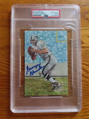 GEORGE BLANDA Signed Goal Line Art Card PSA Slabbed Autograph OAKLAND RAIDERS - Image 1 of 3