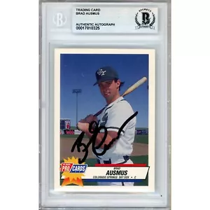 Brad Ausmus Auto 1993 Fleer Pro Cards #3088 Tigers Astros Autograph Beckett Slab - Picture 1 of 6