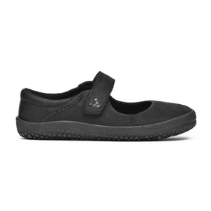 Vivobarefoot Girl's Wyn Junior's Classic School Shoe, Black, 38 D EU Big Kid