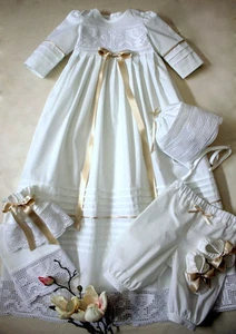 Taufkleid 6-tlg. Baby*Junge*Mädchen, 56-62-68-74- 80-86, FAMILIENTAUFKLEID - Bild 1 von 7