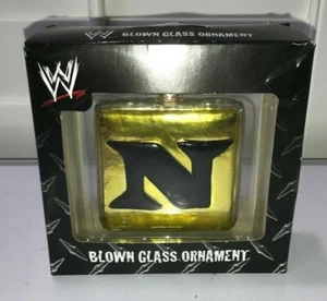 2010 WWF WWE Wrestling Nexus Logo Christmas Ornament Blown Glass NXT - Picture 1 of 3