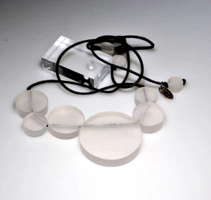 Sylca Designs signed Statement Necklace Geometric circle Chunky Arts G20 - Picture 1 of 11