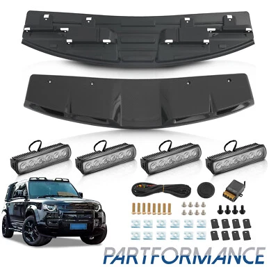 For Land Rover Defender 90 110 130 2020+ LED Water Printing Roof Top Light Bar Foto 1 de 4