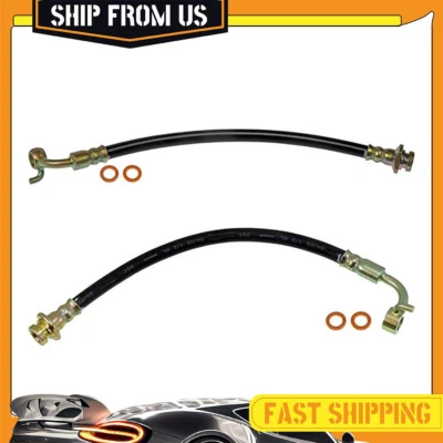 2PCS Dorman Rear Set Brake Hydraulic Hose For Nissan 350Z 2003-2009 - Image 1 of 4