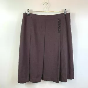 Persona Marina Rinaldi Damas 23 Reino Unido 18 Falda Midi Línea A Plisada Lana Tweed - Imagen 1 de 7