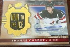 THOMAS CHABOT  #155...2017/18 TEAM CANADA..."HEIR TO THE ICE"..SP GOLD AUTOGRAPH
