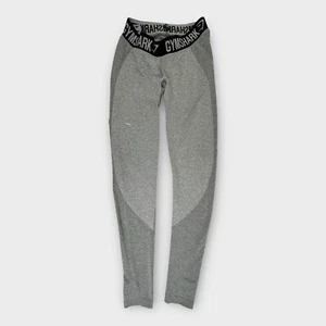 Gymshark Legging Womens Xs/ Small Gray Dry Flex Seamless Logo Waistband Leggings - Picture 1 of 8