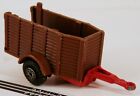 Livestock Trailer Brown/Red 2 3/4" Long w/Lunette Ring for 1/64 Scale Diecast