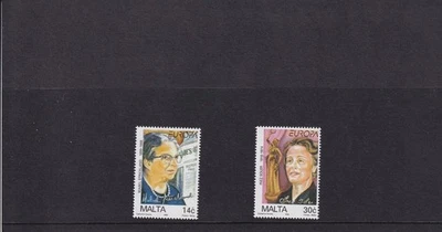 Estampillas SA17a Malta 1996 EUROPA - Mujeres famosas estampillas como nuevas en folleto especial Foto 1 de 2