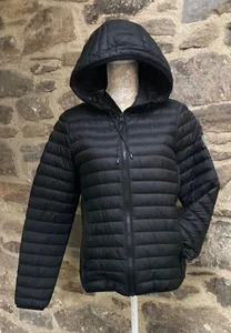 Superdry Puffa Jacke Mantel Gr. 12 Schwarz Damen Frauen Federn " - Bild 1 von 11