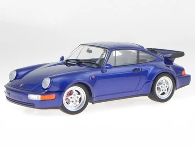 Porsche 911 964 Turbo 1990 azul coche en miniatura 155069101 Minichamps 1:18 - Imagen 1 de 4